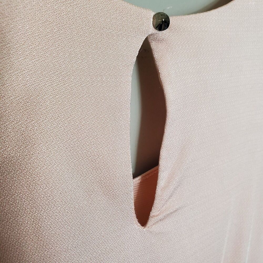 ASTR Dress Womens Size Large Blushed Pink Sleeveless Asymmetrical Hem Stretchy - Picture 7 of 8